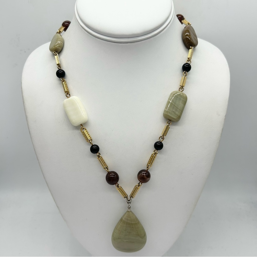 Les Bernard Vintage Gem Pendant Necklace